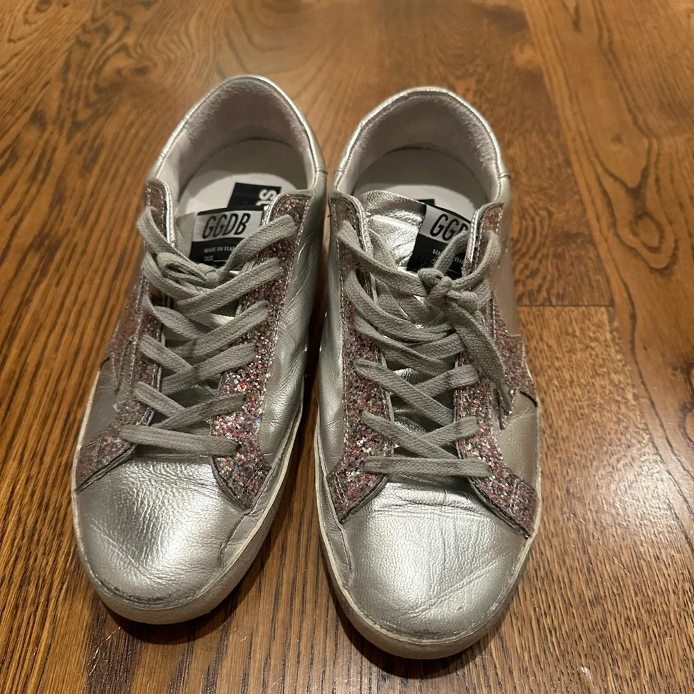Size 39 - Limited Edition Golden Goose Superstar Silver Cocco Pink - Picture 2 of 5
